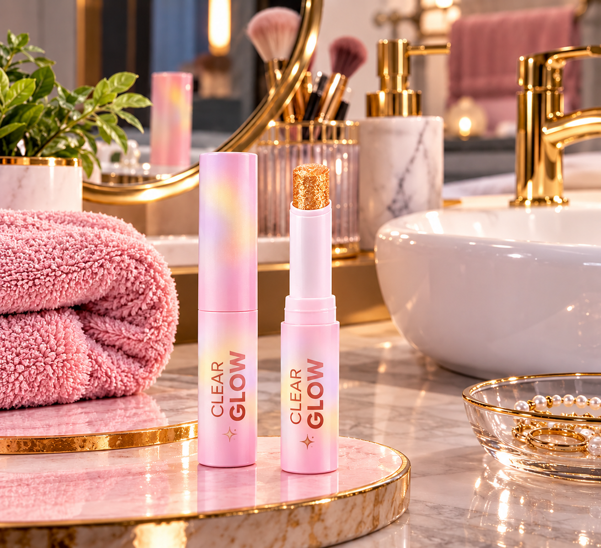 😍CLEAR GLOW EN BARRA  MAQUILLAJE 4 EN UNO ❤️