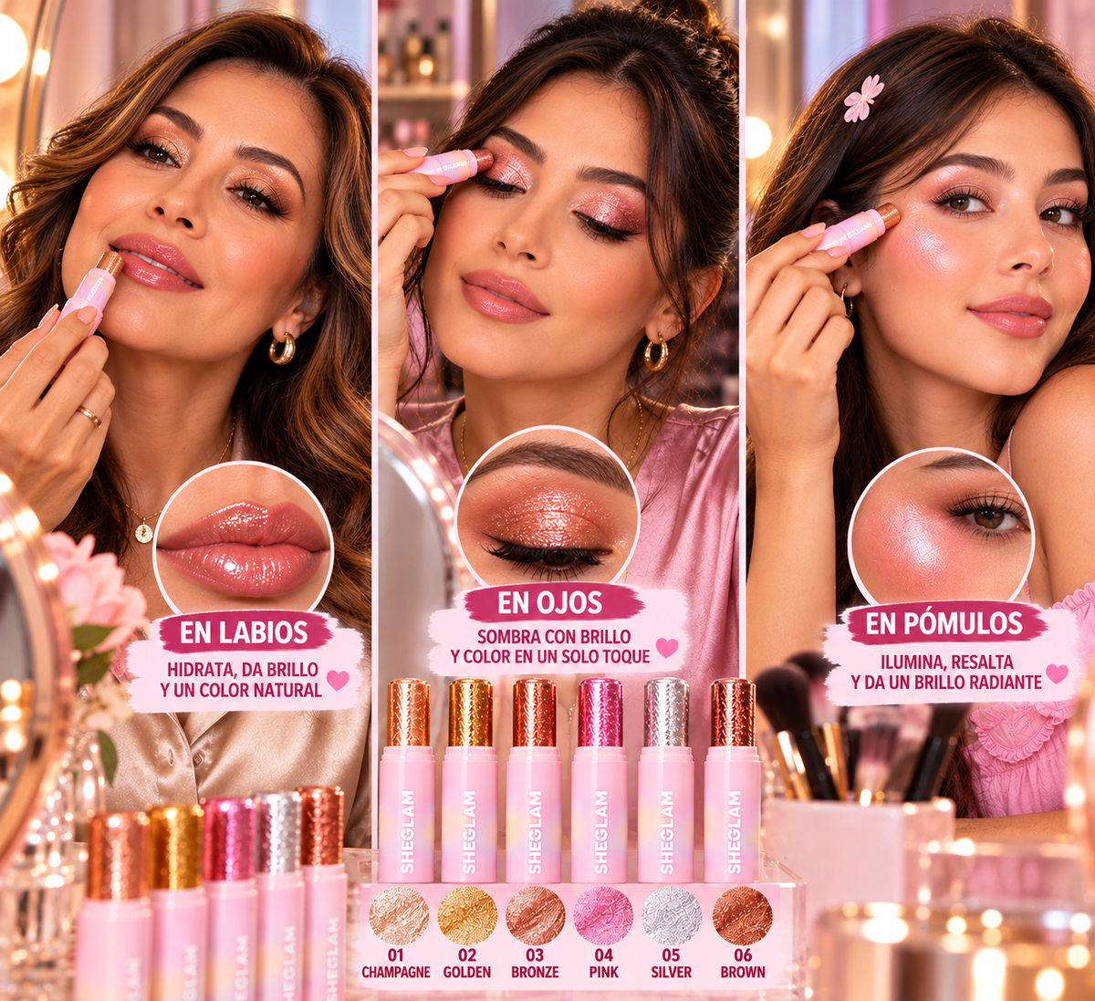 😍CLEAR GLOW EN BARRA  MAQUILLAJE 4 EN UNO ❤️